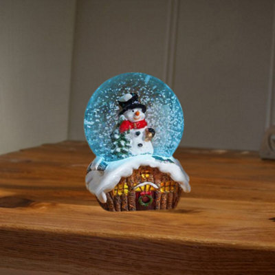 Marco Paul Christmas Led Snowman Snow Globe With Colour Changing Led's - image 1