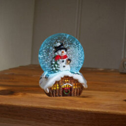 Marco Paul Christmas Led Snowman Snow Globe With Colour Changing Led's - thumbnail 1