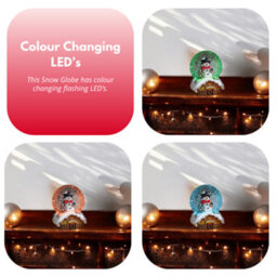 Marco Paul Christmas Led Snowman Snow Globe With Colour Changing Led's - thumbnail 6