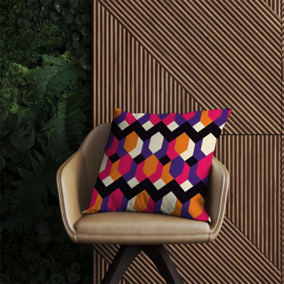 Warren Reed Designer Coloured Abstract Pattern Outdoor Cushion 60Cm X 60Cm