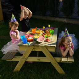 Leisurebench Children's Sandpit Picnic Table - Kids Garden Play Table With Storage - thumbnail 7