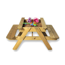 Leisurebench Children's Sandpit Picnic Table - Kids Garden Play Table With Storage - thumbnail 4