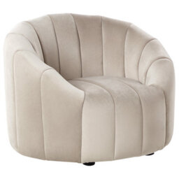 Beliani Living Room Set 6 Seater Malung Velvet Beige - thumbnail 4