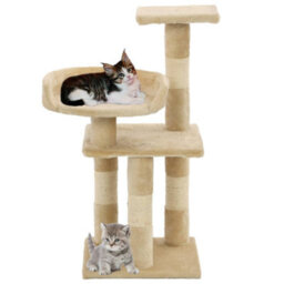 Walplus Cat Tree With Sisal Scratching Posts 65 Cm Beige - thumbnail 3