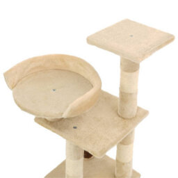 Walplus Cat Tree With Sisal Scratching Posts 65 Cm Beige - thumbnail 5