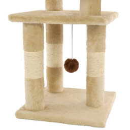 Walplus Cat Tree With Sisal Scratching Posts 65 Cm Beige - thumbnail 6