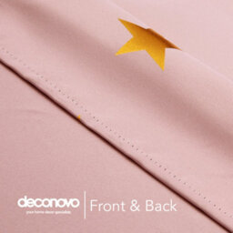 Deconovo Blackout Curtains, Gold Star Foil Printed Curtains, Eyelet Room Darkening Curtains, W66 X L72 Inch, Coral Pink, 2 Panels - thumbnail 5