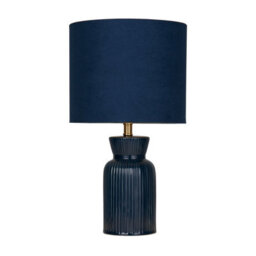 Lighting Collection Striking Stripe Blue Table Lamp - thumbnail 2
