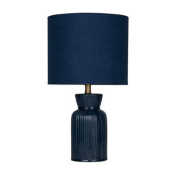 Lighting Collection Striking Stripe Blue Table Lamp - thumbnail 3