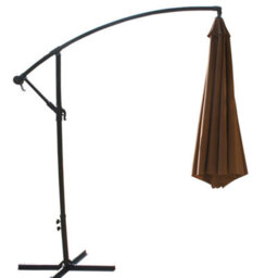 Sundaze 3M Coffee Cantilever Banana Parasol Crank Handle Patio Garden Umbrella With Base Weights & Cover - thumbnail 5