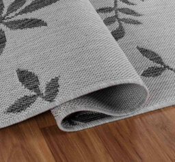 Modern Floral Design Outdoor-Indoor Rugs Dark Grey 160X230 Cm - thumbnail 3