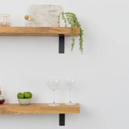 domli Solid Wood Oak Wall Shelf & Brackets - 1200mm X 150mm X 40mm - Wooden Wall Mounted Shelf - Home Furniture Decorative Shelving - thumbnail 4