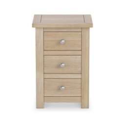 Duchy Washed Oak 3 Drawer Bedside Table - Fully Assembled By Roseland Furniture - thumbnail 3
