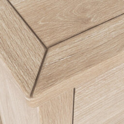 Duchy Washed Oak 3 Drawer Bedside Table - Fully Assembled By Roseland Furniture - thumbnail 5