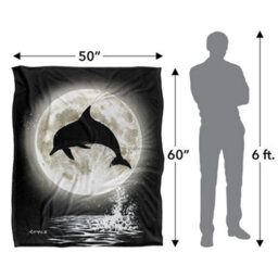 Royce Mcclure Silky Dolphin Supersoft Blanket Black/white (152Cm X 127Cm) - thumbnail 4