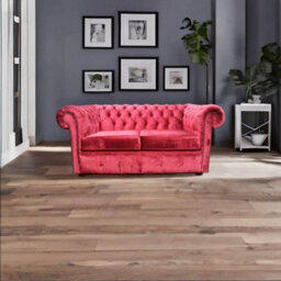 Chesterfield 2 Seater Sofa Settee Modena Pillarbox Red Velvet In Classic Style - thumbnail 3