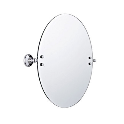 Homestylestore Chrome Wall Mounted Bathroom Round Tilt Shaving Vanity Mirror - image 1