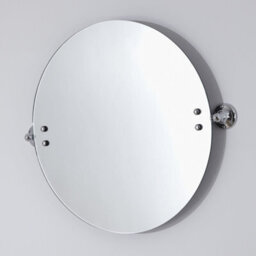 Homestylestore Chrome Wall Mounted Bathroom Round Tilt Shaving Vanity Mirror - thumbnail 2