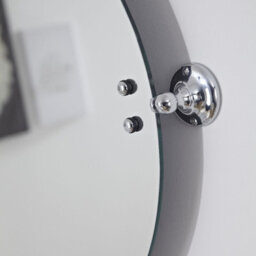 Homestylestore Chrome Wall Mounted Bathroom Round Tilt Shaving Vanity Mirror - thumbnail 3
