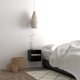 Furniture To Go Joliet 1 Drawer Wallmounted Bedside Table In Matt Black - thumbnail 8