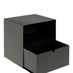 Furniture To Go Joliet 1 Drawer Wallmounted Bedside Table In Matt Black - thumbnail 3