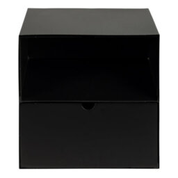 Furniture To Go Joliet 1 Drawer Wallmounted Bedside Table In Matt Black - thumbnail 2