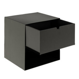 Furniture To Go Joliet 1 Drawer Wallmounted Bedside Table In Matt Black - thumbnail 6