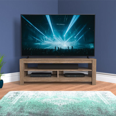 "Avf Calibre Sound 1.2M Tv Stand With Sliding Shelf, For Tvs Up To 60"" - Rustic Sawn Oak" - image 1