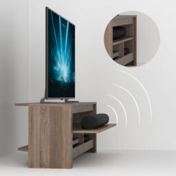 "Avf Calibre Sound 1.2M Tv Stand With Sliding Shelf, For Tvs Up To 60"" - Rustic Sawn Oak" - thumbnail 3