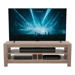"Avf Calibre Sound 1.2M Tv Stand With Sliding Shelf, For Tvs Up To 60"" - Rustic Sawn Oak" - thumbnail 7