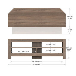 "Avf Calibre Sound 1.2M Tv Stand With Sliding Shelf, For Tvs Up To 60"" - Rustic Sawn Oak" - thumbnail 6