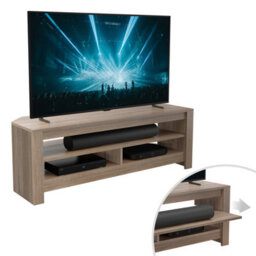 "Avf Calibre Sound 1.2M Tv Stand With Sliding Shelf, For Tvs Up To 60"" - Rustic Sawn Oak" - thumbnail 5