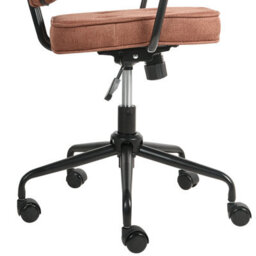 Beliani Desk Chair Pawnee Fabric Golden Brown - thumbnail 7