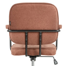 Beliani Desk Chair Pawnee Fabric Golden Brown - thumbnail 5