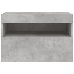 Walplus Tv Wall Cabinet With Led Lights Concrete Grey 60X30X40 Cm - thumbnail 9