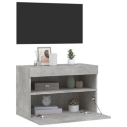 Walplus Tv Wall Cabinet With Led Lights Concrete Grey 60X30X40 Cm - thumbnail 7