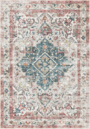 Beige Abstract Bordered Rug For Bedroom, & Living Room, 7mm Thick Stain-Resistant Traditional Rug - 160Cm X 230Cm - thumbnail 1