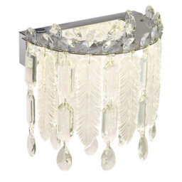 Luminosa Lighting Luminosa Klunka Wall Lamp Chrome K5 Crystals Led 2700-6000K Touch Dimmer - thumbnail 6