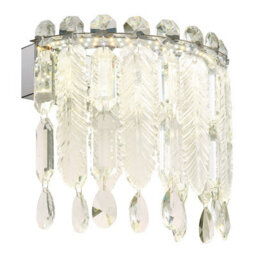 Luminosa Lighting Luminosa Klunka Wall Lamp Chrome K5 Crystals Led 2700-6000K Touch Dimmer - thumbnail 1
