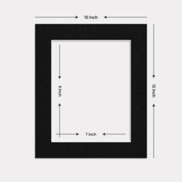 Ak Frames 12X10 Black Picture Mounts To Fit 9X7 Aperture Size - Mount Board Only (No Frame Included) - thumbnail 3