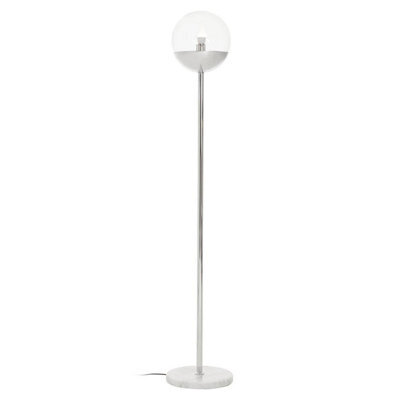 Orsina Minimalist Chrome Finish Metal Floor Lamp, Sturdy And Stable Bedroom Lamp, Versatile Tall Livingroom Lamp - image 1