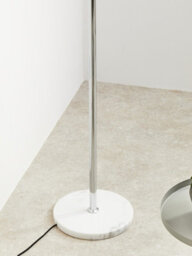 Orsina Minimalist Chrome Finish Metal Floor Lamp, Sturdy And Stable Bedroom Lamp, Versatile Tall Livingroom Lamp - thumbnail 6