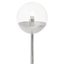 Orsina Minimalist Chrome Finish Metal Floor Lamp, Sturdy And Stable Bedroom Lamp, Versatile Tall Livingroom Lamp - thumbnail 3