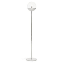 Orsina Minimalist Chrome Finish Metal Floor Lamp, Sturdy And Stable Bedroom Lamp, Versatile Tall Livingroom Lamp - thumbnail 1