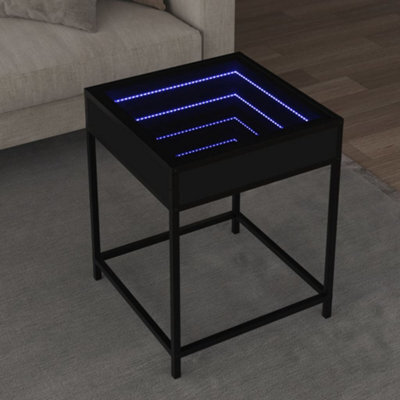 Walplus Coffee Table With Infinity Led Black 40X40X51 Cm - image 1