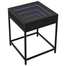 Walplus Coffee Table With Infinity Led Black 40X40X51 Cm - thumbnail 3