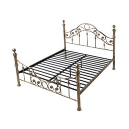 SlumberWorx Letchworth Vintage Victorian Style Antique Brass Small Double Metal Bed Frame - thumbnail 6