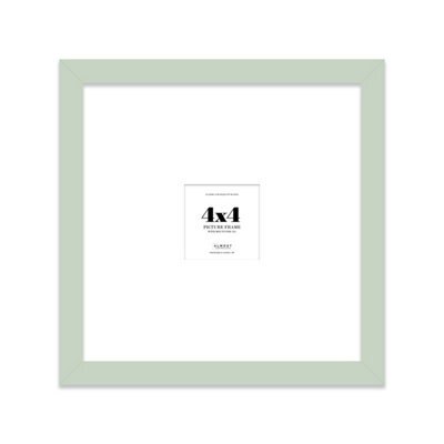 "4X4"" Mint Green Picture Frame - 4X4"" Square Frame With 1X1"" Mount For 4X4""/1X1"" Pictures Classic Style Room Decor, 1 Pack" - image 1