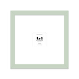 "4X4"" Mint Green Picture Frame - 4X4"" Square Frame With 1X1"" Mount For 4X4""/1X1"" Pictures Classic Style Room Decor, 1 Pack" - thumbnail 1