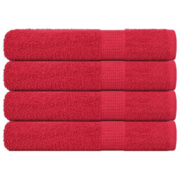 Berkfield Sauna Towels 4 Pcs Red 80X200 Cm 360 Gsm 100% Cotton